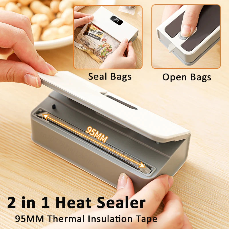 Plastic Bag Sealer Mini Heat Bag Sealing Machine USB Rechargeable Handheld Food Packaging Sealer Thermal Bags Sealing Machine