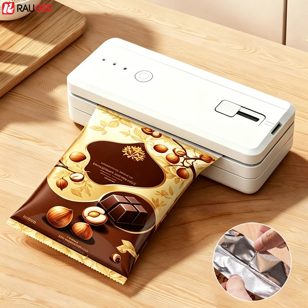 Plastic Bags Sealer Mini Heat Bag Sealer Handheld Portable Plastic Bag Sealing Machine USB Rechargeable Food Packaging Sealer