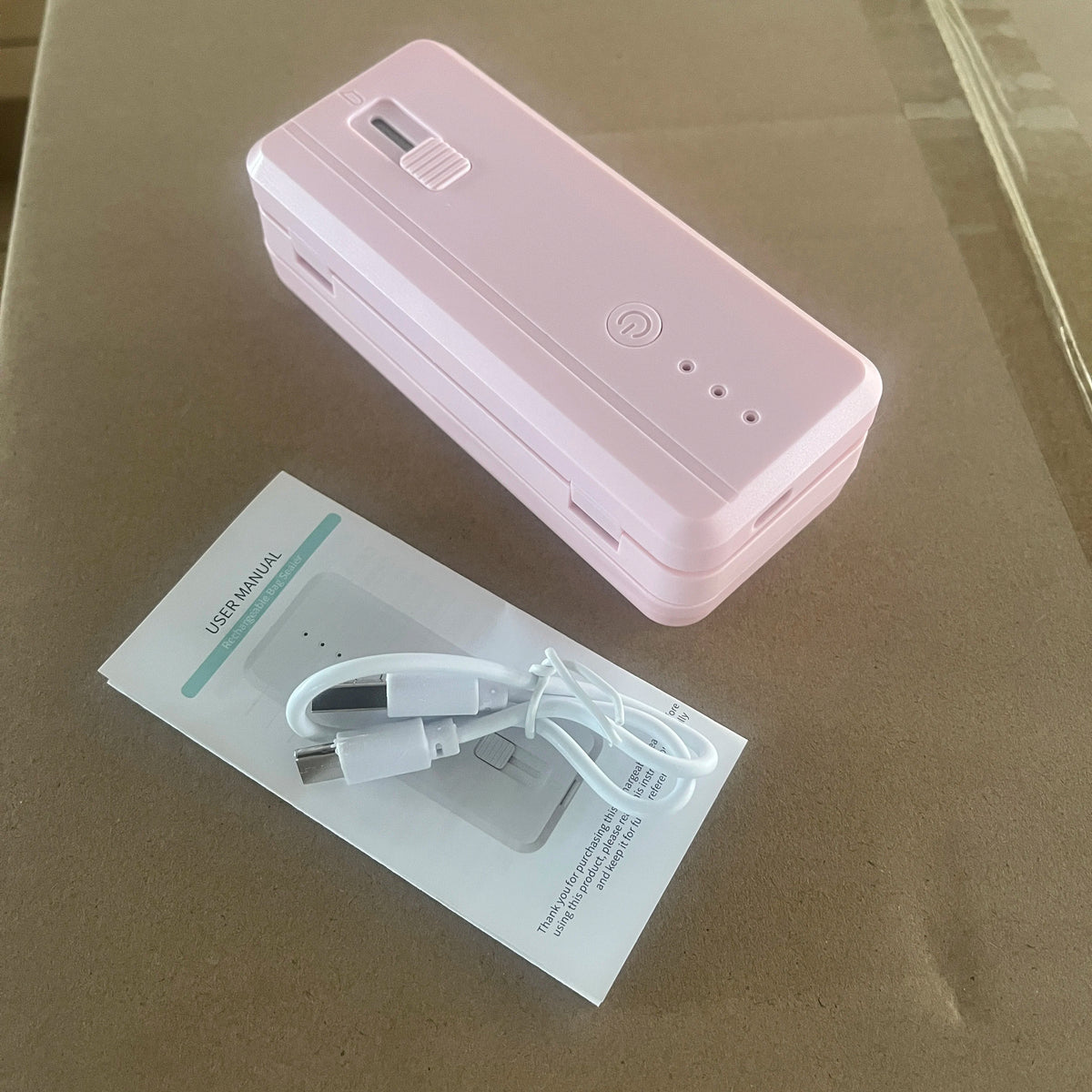 Máquina selladora portátil Recargable para bolsas, cortadora para volver a sellar snacks de papa, comida de cocina, etcetera