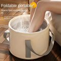 Tina de baño plegable y portátil para pies con conservación de calor - Cubeta profunda multifuncional, masajeador de pies