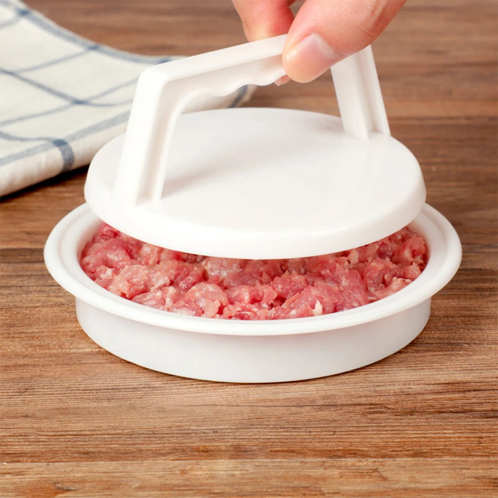 Prensa de plástico para hamburguesas rellenas, molde para hacer hamburguesas, herramienta de cocina, 1 unidad