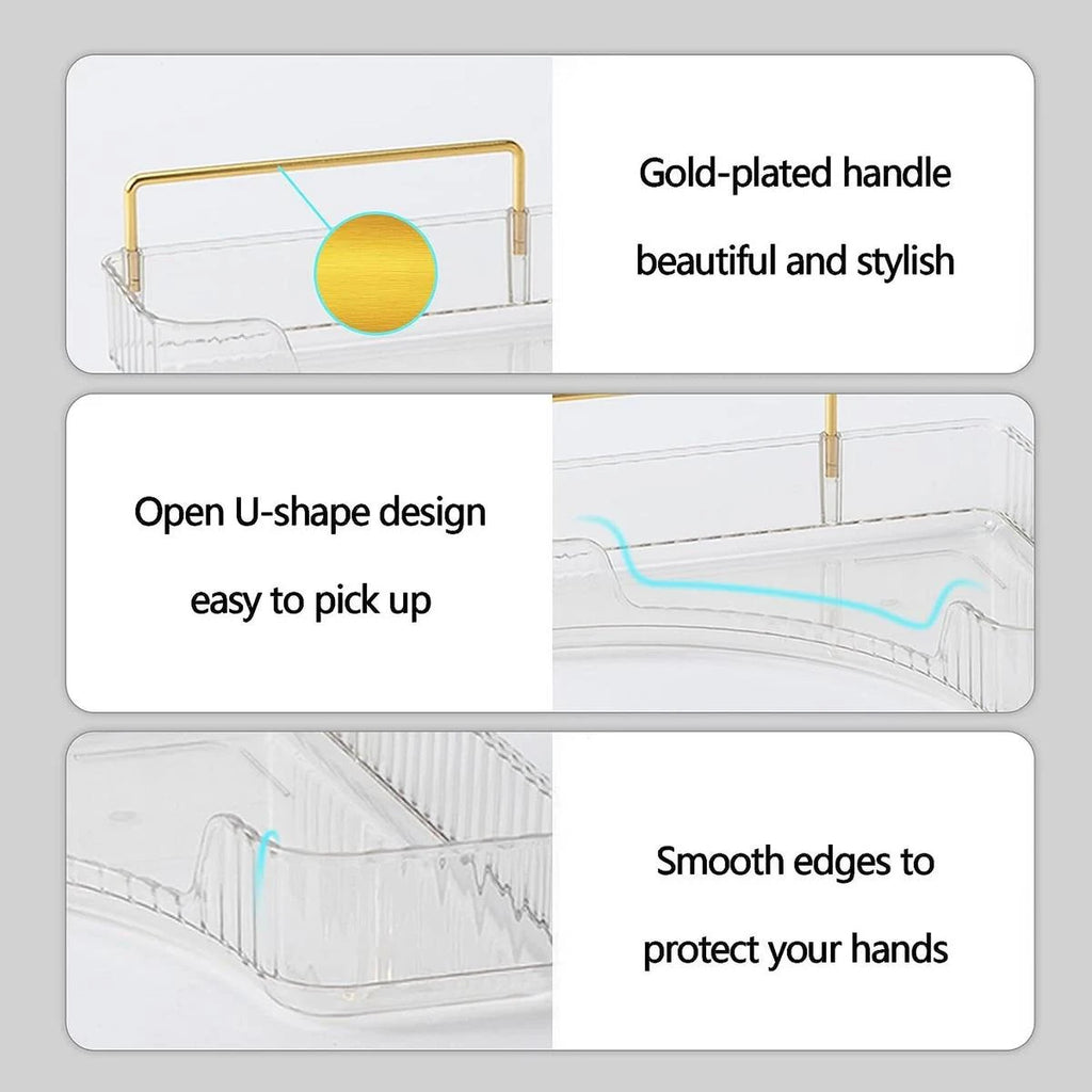 Organizador de esquina para baño, estante de encimera para maquillaje, bandeja para perfumes para almacenamiento en esquina
