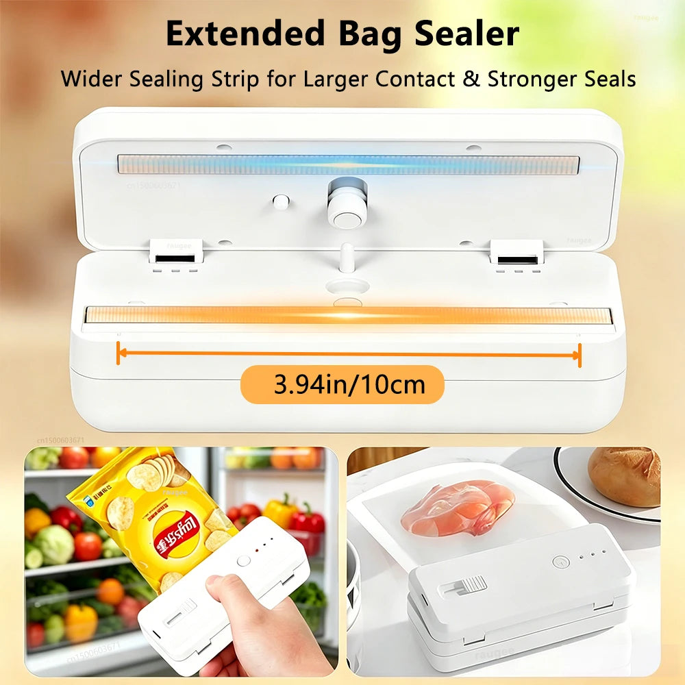 Plastic Bags Sealer Mini Heat Bag Sealer Handheld Portable Plastic Bag Sealing Machine USB Rechargeable Food Packaging Sealer